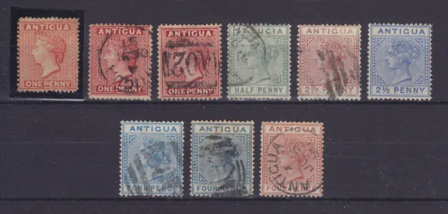 Antigua 1863/1884, Qv, 9 Stamps Incl. Mint #7