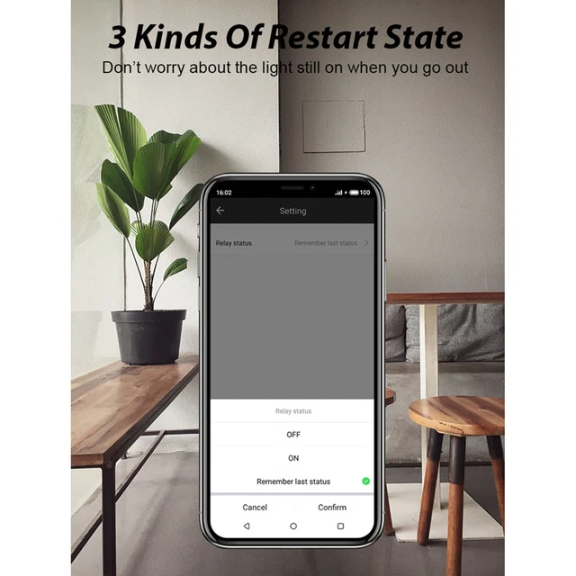 WiFi Switch Portable 16A Smart Power Switch APP Voice Control Miniature Remot GG