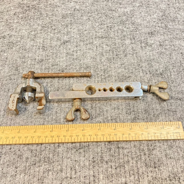 VINTAGE IMPERIAL BRASS Pipe Flaring Tool Pipe Tube Plumbing 195FA 2