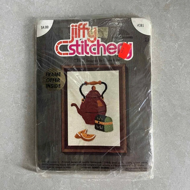 Kit de té vintage Jiffy Stitchery #281