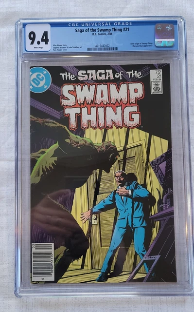 Saga of the Swamp Thing #21 New Origin Key Alan Moore DC Comic 1984 CGC 9.4