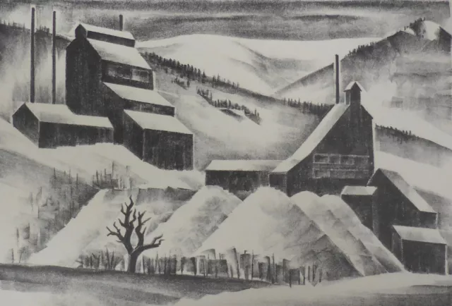Arnold Ronnebeck - Mine Near Continental Divide (1933) - 17"x22" Fine Art Print