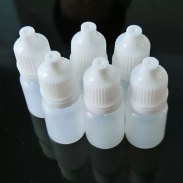 6 x 5ml EMPTY SQUEEZE PUFFER DROPPER BOTTLES ideal for glitter