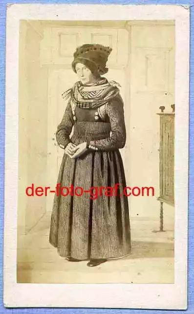 Foto, Dt. Dän. Krieg 1864, Tracht Frau Jütland, 1864 !!