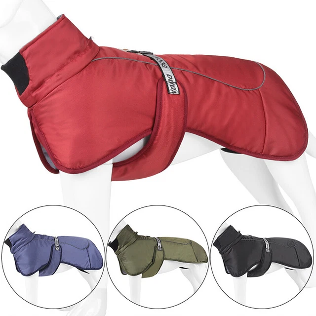 Pet Dog Jacket Outdoor Winter Warm Vest Big Dog Cloak Thick Warm Reflective Coat