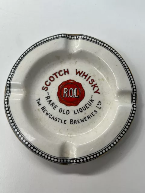 Scarce Old Rol Rare Old Liqueur Newcastle Breweries Maling Advertising Ashtray