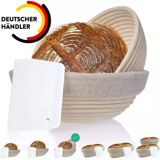 Gärkorb Gärkörbe Gärkörbchen Brotform aus Peddigrohr zum gären | Gärkorb Set