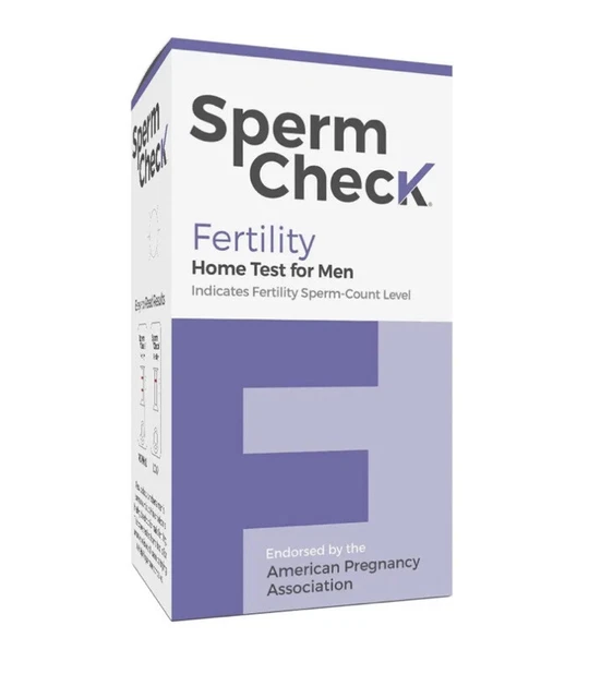 Kit de prueba casera de fertilidad Spermcheck para hombres - muestra un recuento normal o bajo de espermatozoides