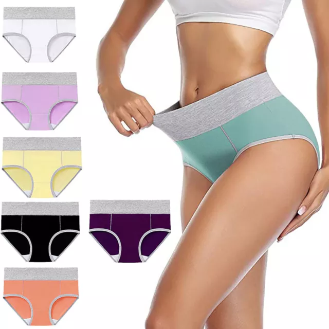 COTTON HIGH BRIEFS 6-Pack Panties Just My Size Underwear Tagless