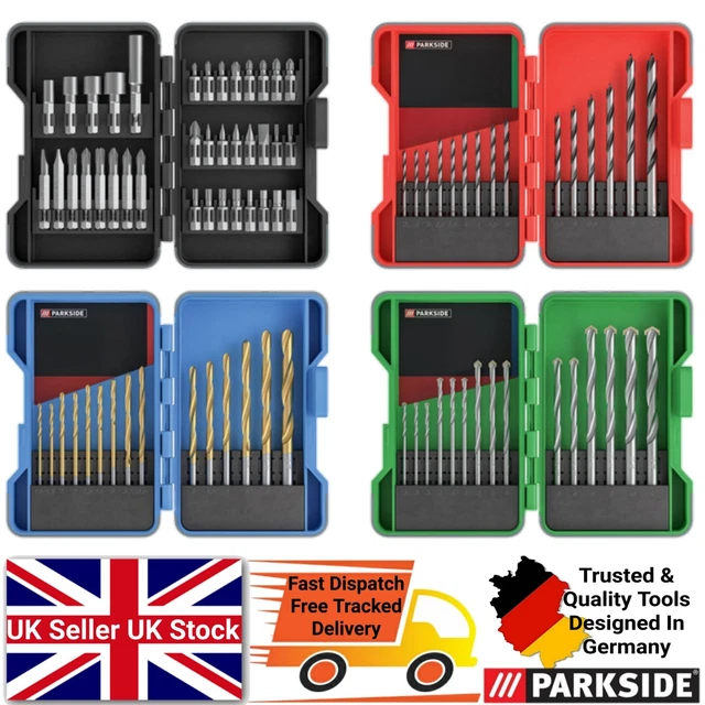 PARKSIDE DRILL BIT Set HSS Steel Masonry Wood & Screwdriver Bit