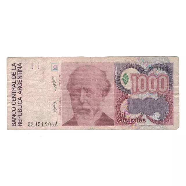 [#147319] Banknote, Argentina, 1000 Australes, KM:329a, VF(20-25)