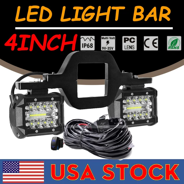 TOW TRAILER HITCH Mounting Bracket Backup Reverse Truck 4'' LED Work
