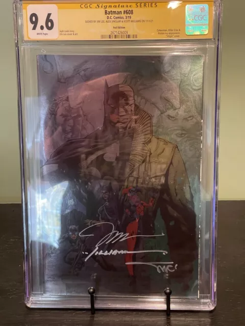 Batman #608 Foil Cgc 9.6 Ss Signed By Jim Lee Scott Williams Alex Sinclair