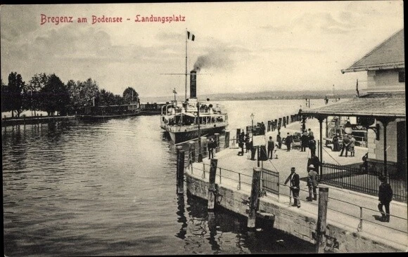 Ak Bregenz am Bodensee Vorarlberg, Landungsplatz - 3814780