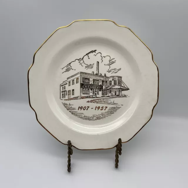 Milaca MN Farmers Co-Op Creamery ~ Vintage ADVERTISING PLATE 50 year Anniversary