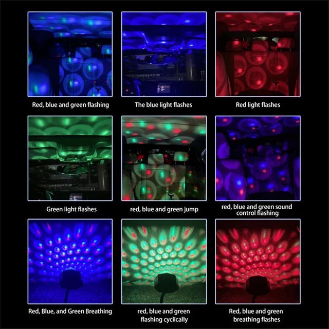 Usb Led Ball USB LED PARTY Lights Mini Disco Ball LED Small Magic Ball Sound Control ...