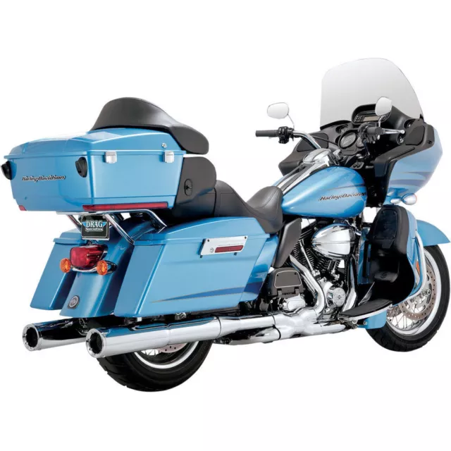 Vance Hines Chrome 4.5" Hi-Output Slip-On Exhaust Mufflers for 1995-2016 Harley