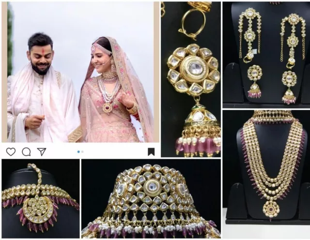 Plaqué Or Indien Kundan Anushka Sharma Mariage Bijoux Dernier