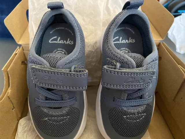 clarks ath flux T, Infant Trainers UK 3 1/2 , Fit G. Light Blue