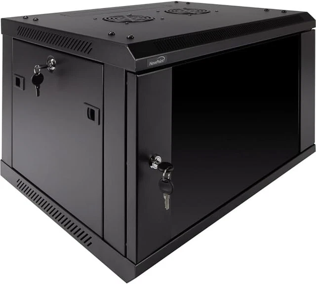 6U WALL MOUNT Network Server Cabinet Enclosure Rack Door Lock w/ Cool ...