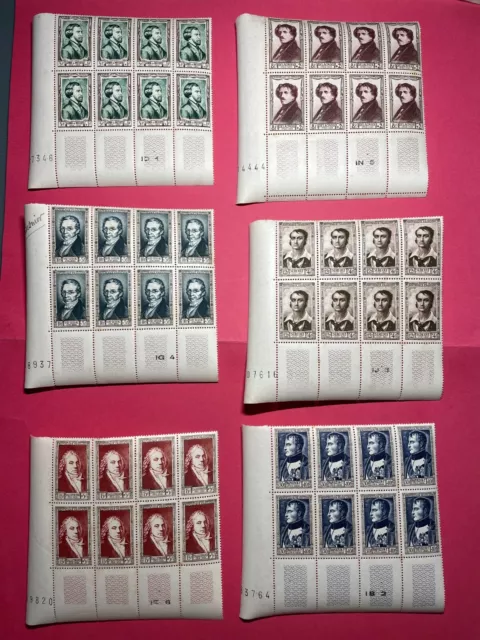 FRANCE lot de 6 blocs 8  Série Célébrités n° 891 à 896 Neuf**1951 Belle cote !!!