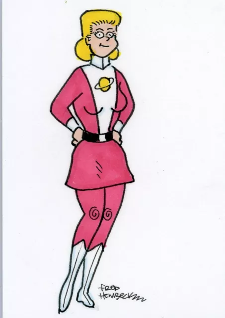 Fred Hembeck Sketch Card: Saturn Girl, Legion of Super-Heroes LSH (DC)