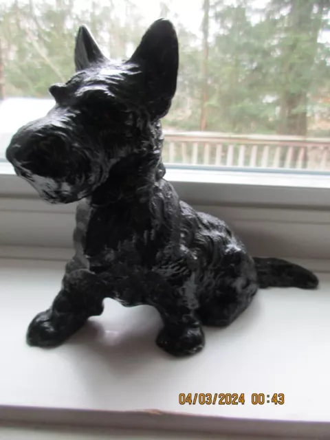 Vintage Cast Iron Scotty Dog Scottish Terrier Paperweight Doorstop