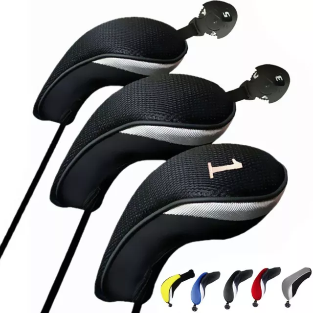 1/3/5 Fairway Woods Golf Rod Sleeve Golf Club Head Covers Protective Headcover