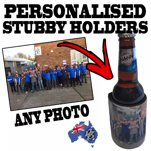 1-100 PERSONALISED WEDDING Gift STUBBY HOLDER Beer Bottle Cooler custom stubbie
