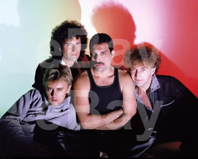 Queen Group Freddie Mercury, Roger Taylor,John Deacon, Brian May 10x8 Photo