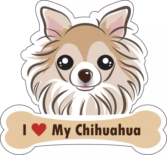 Dog Bone Sticker I Love My Chihuahua Car Sign Puppy Decal Buy 2 Get 3rd Free USA