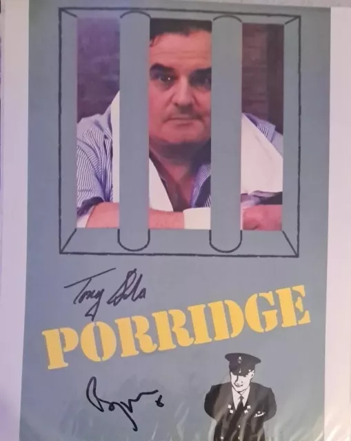Photo From Porridge Signed By Tony Osoba And Christopher Biggins
