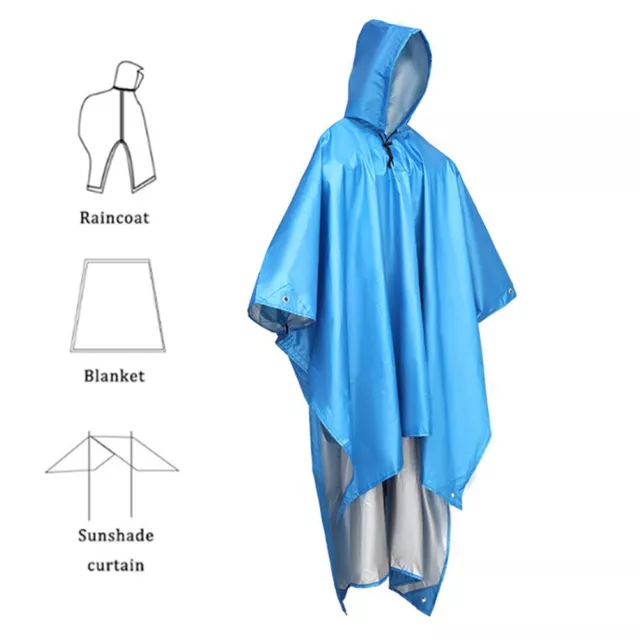 Lightweight and Waterproof Hooded Raincoat for Camping and Cycling