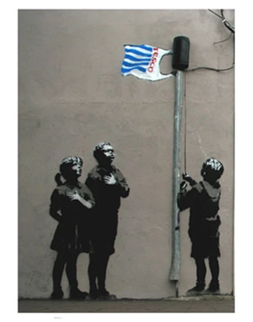 Tesco Drapeau Graffiti Art Acier Réfrigérateur Aimant (Se )