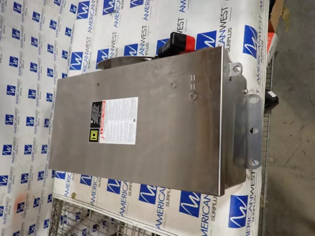 New Surplus Square D HU362DS 60 amp 600v NON Fused 4X Stainless Disconnect
