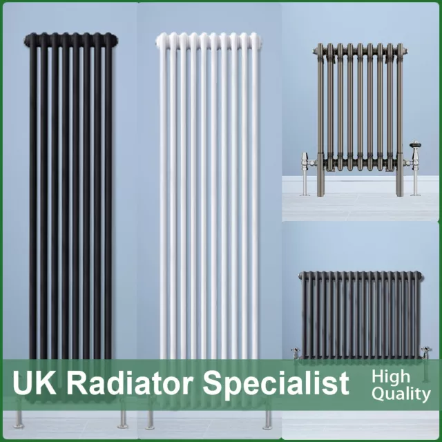 Traditional 2 3 4 Column Radiator Vertical Horizontal Heating Cast Iron Style UK