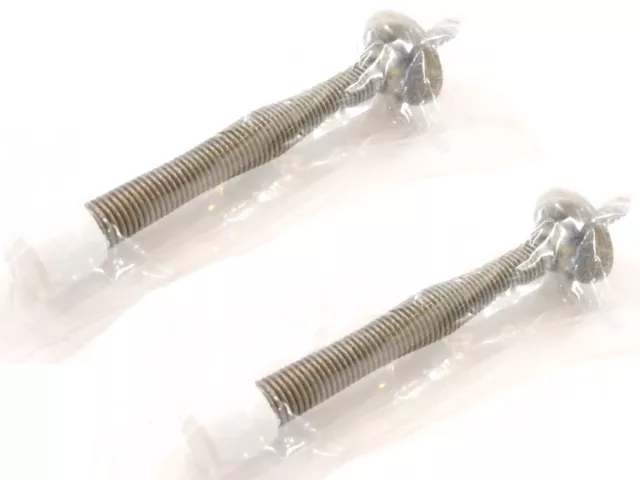 2-Pack 3” Antique Brass Spring Door Stops New In Packs NOS