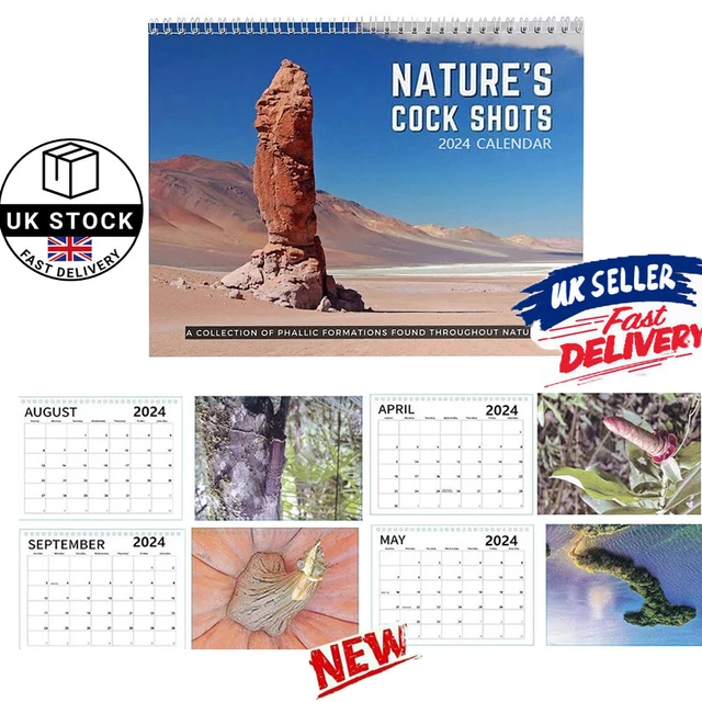 NATURE'S COCK SHOTS 2024 Calendar Hangable Funny Calendars 2024 ...