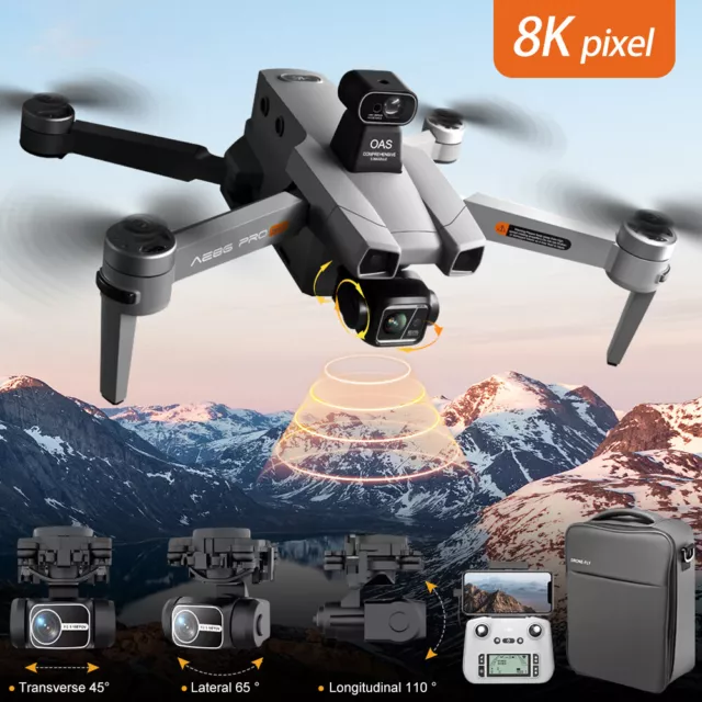 HD 8K 5G GPS Drone Triple Camera Obstacle Avoidance Helicopter RC Quadcopter Toy