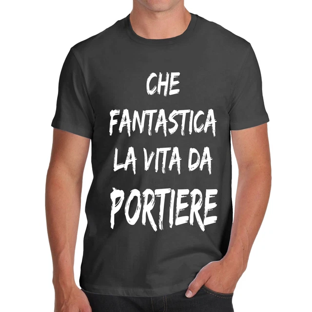 T shirt PORTIERE CALCIO CHE FANTASTICA LA VITA MAGLIETTA BOMBER T-SHIRT FATICA