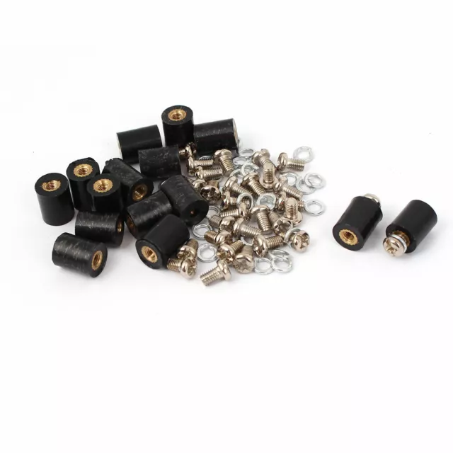 15 Pcs M3 Brass Insert Female Thread 8x10mm Insulated Standoff Terminals