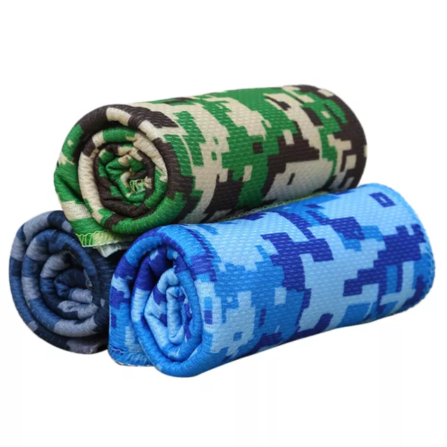 3 Pcs Travel Microfiber Towel Fast Drying Camouflage Cooling