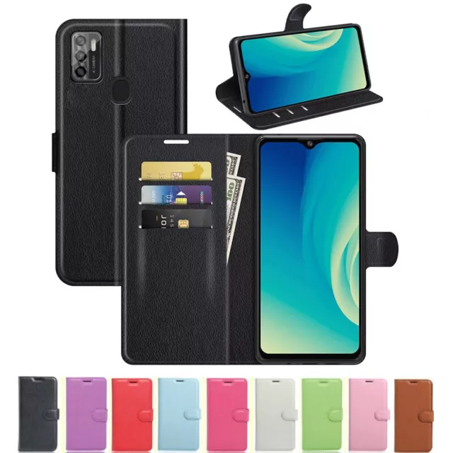 New Premium Leather Wallet PHONE Case TPU Cover For Optus X Delight