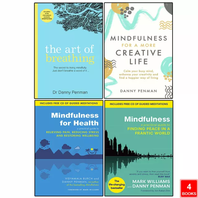 Dr Danny Penman 4 Books Set (Art of Breathing, Mindfulness & more) PB NEW