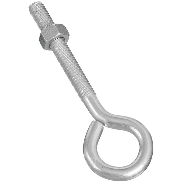 National 5/16 In. x 4 In. Zinc Eye Bolt with Hex Nut N221226 Pack of 10 National