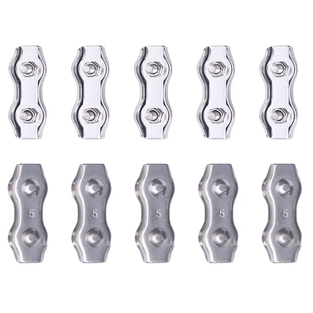 Ensemble de 10 pièces pince à câble en acier inoxydable Trustworthy M5 fixati