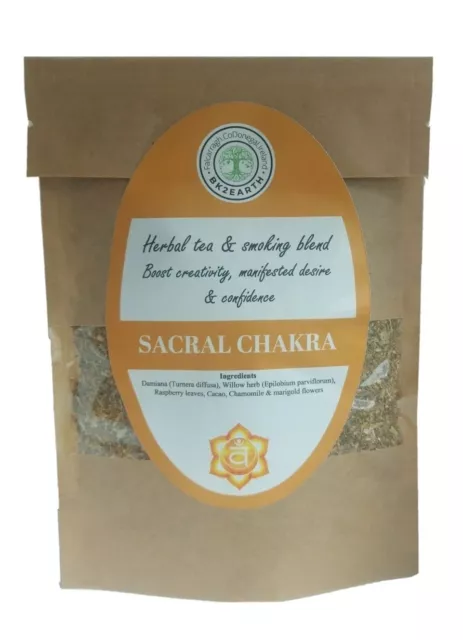 Sacral Chakra Tea Herbal blends herb bags Mix medicinal cacao marigold Mixed