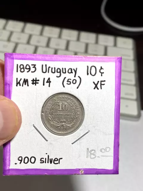 1893 Uruguay 10 Centesimos