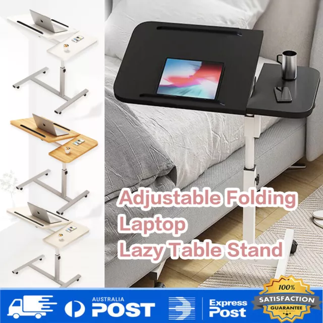 Portable Laptop Desk Computer Table Stand Adjustable Bed Bedside Mobile Study