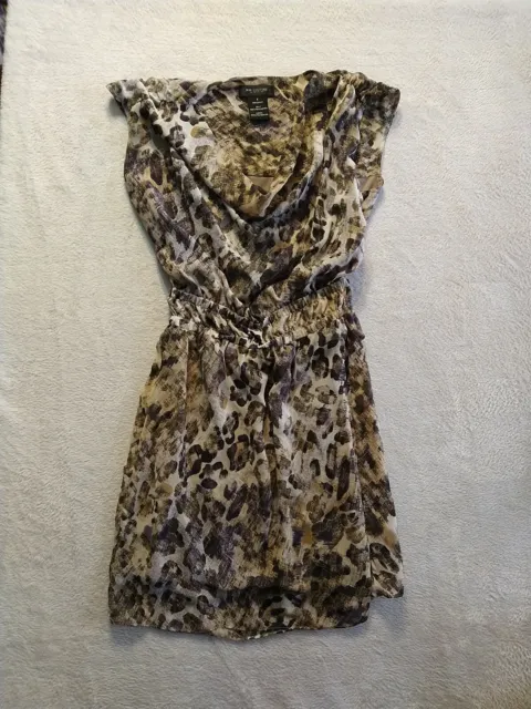 MM Couture Miss Me Dress women's Small Animal Print flowy stretchy lightweight